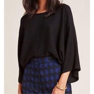 Anthropologie Maeve Black Batwing Top Women’s Size Medium